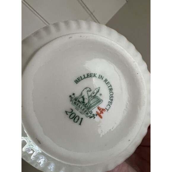 Belleek In Retrospect Aberdeen Floral Mantel Pitcher 2001 - Picture 4 of 4